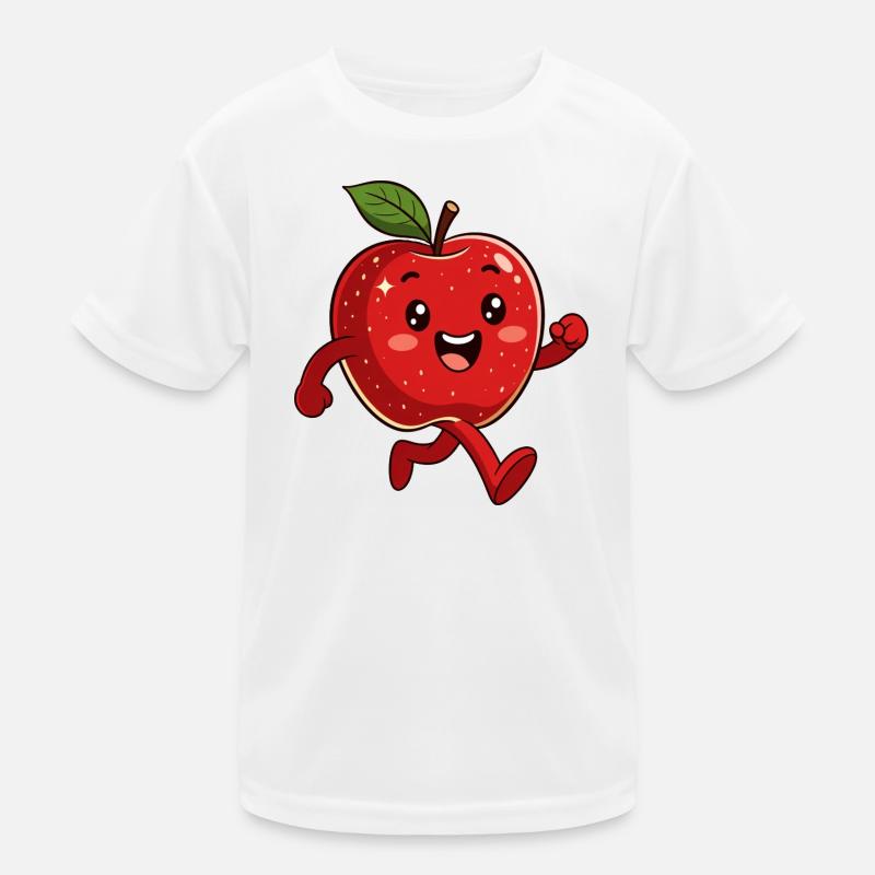 Roter Apfel Kinder Funktions-T-Shirt