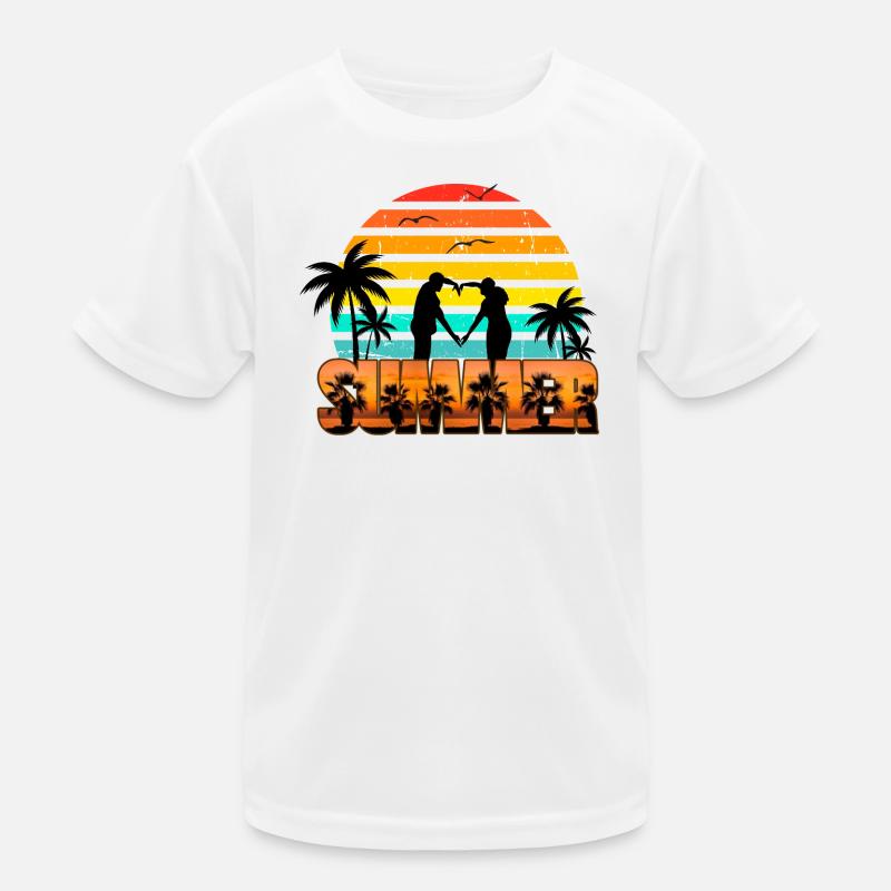 Romantic summer sunset Kids Functional T-Shirt
