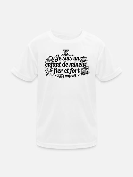 Enfant de mineur  - T-shirt sport Enfant - blanc - Devant