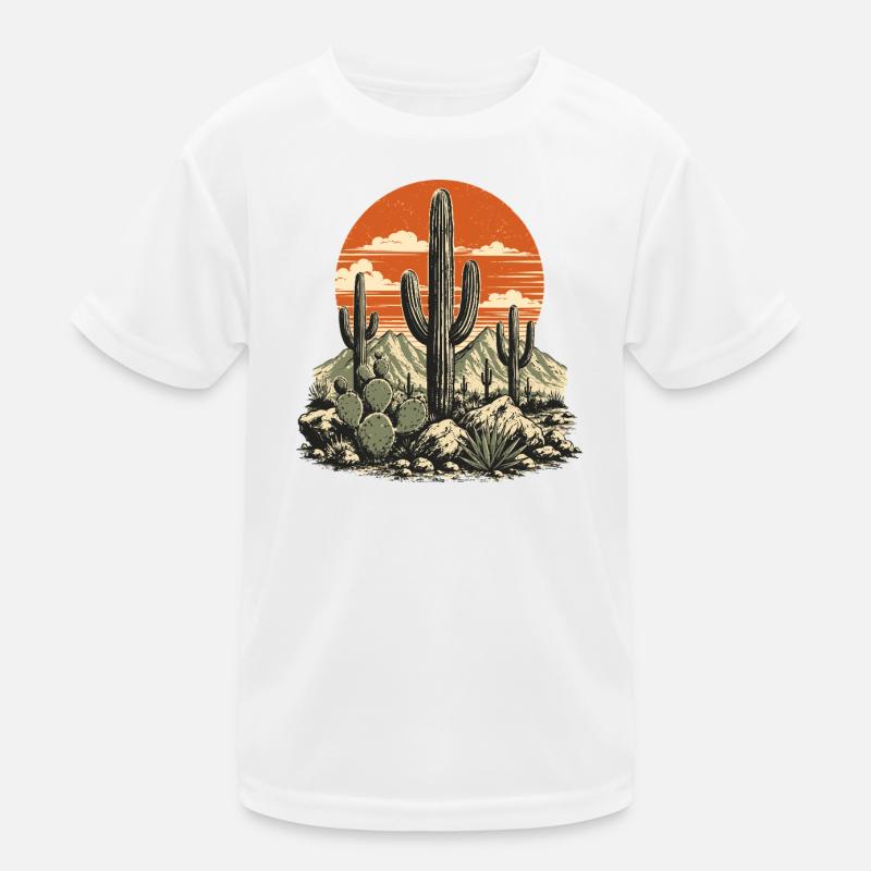 Desert Cactus Sunset Kinder Funktions-T-Shirt