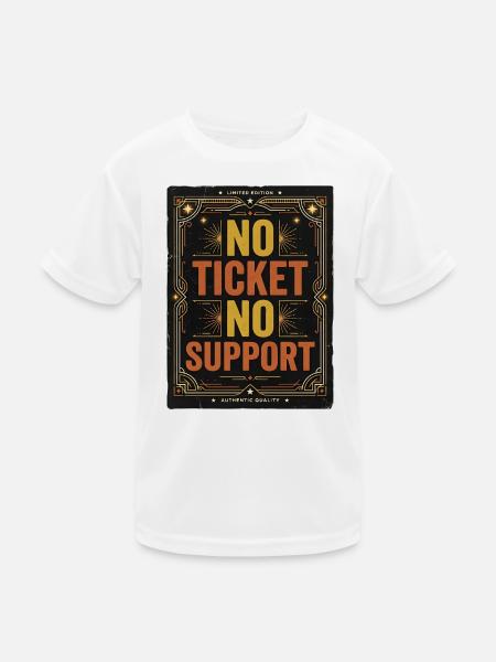 No Ticket No Service IT Support Ticketing - Kids Functional T-Shirt - white - Front