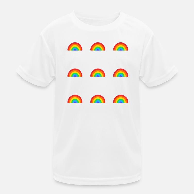 Regenbogenmuster – Happy Pride Kinder Funktions-T-Shirt