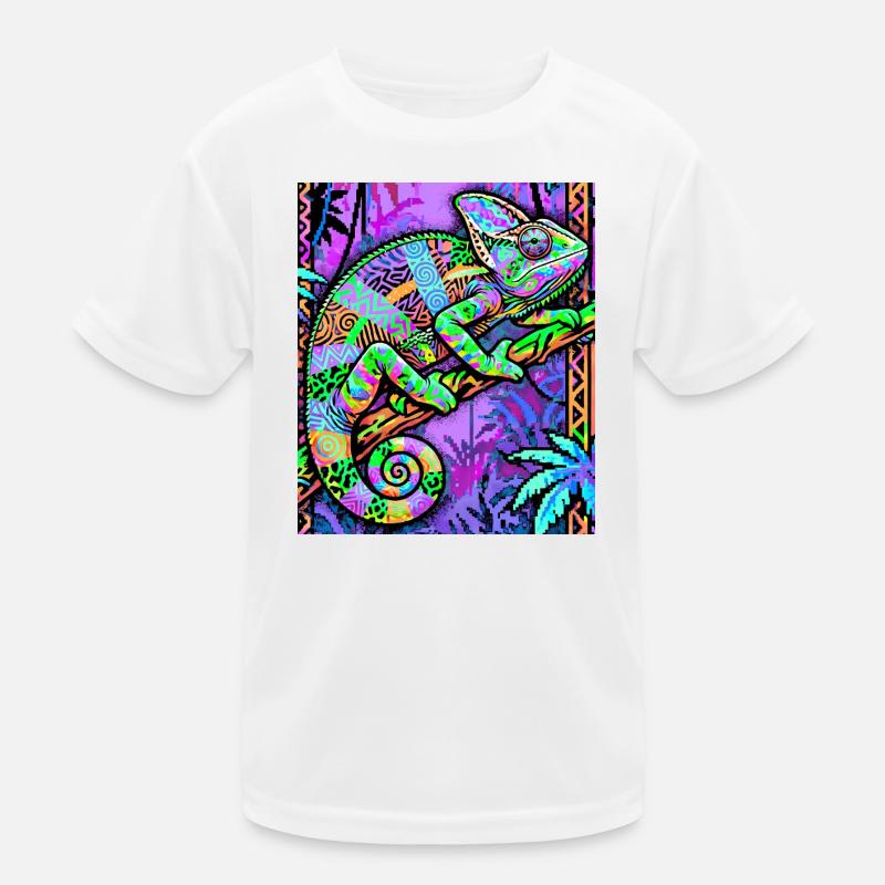 Chamäleon Kinder Funktions-T-Shirt