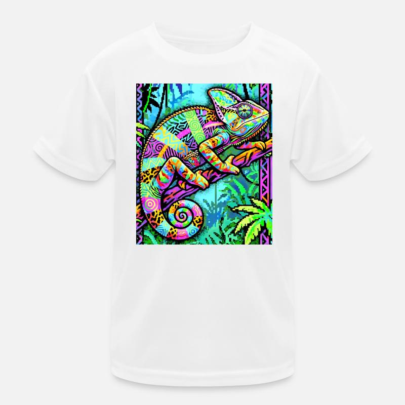 Chamäleon Kinder Funktions-T-Shirt