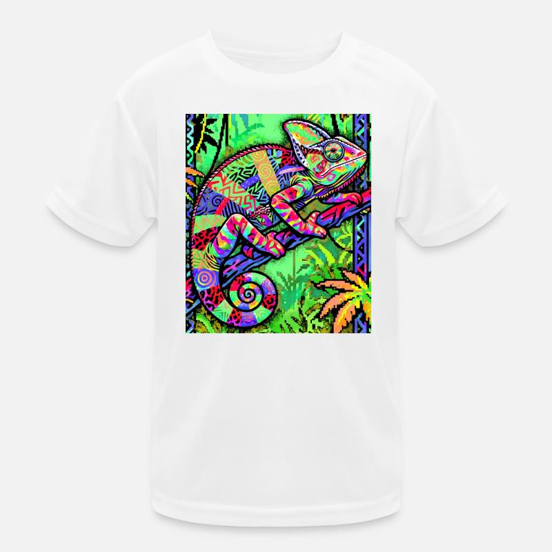 Chamäleon Kinder Funktions-T-Shirt