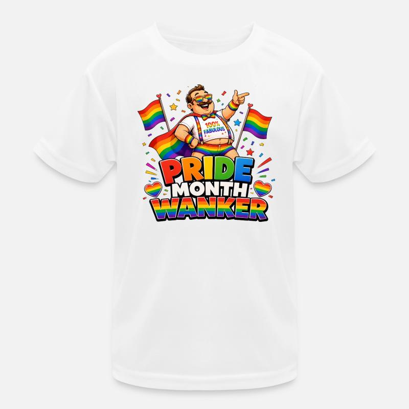 Pride Month Funny Rainbow Design Kids Functional T-Shirt