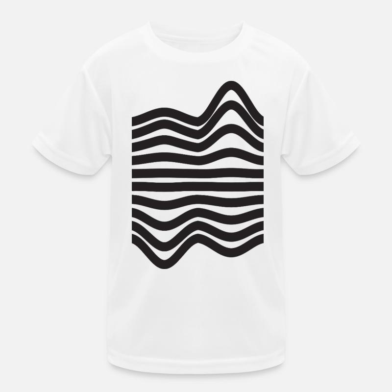 Motif de rayures ondulées T-shirt sport Enfant