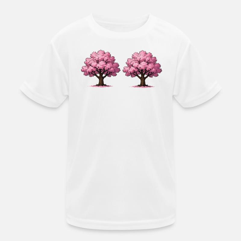Cherry Blossom Tree Art Kids Functional T-Shirt