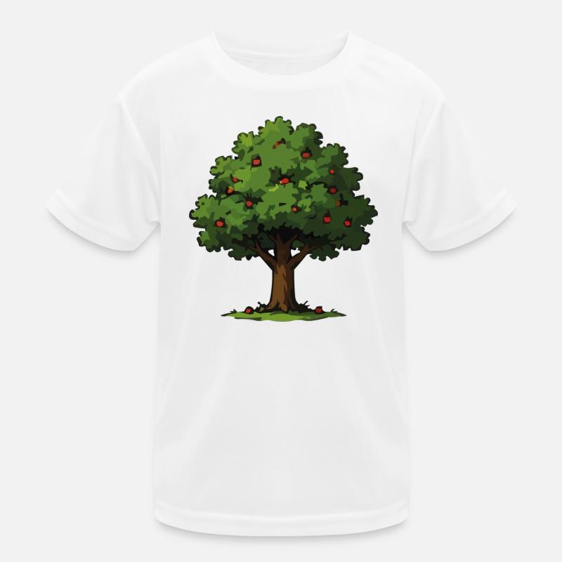Apfelbaum im Waldstil Kinder Funktions-T-Shirt