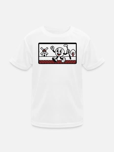 Minigolf Bahn Windmühle Freizeitpark Team - Kinder Funktions-T-Shirt - Weiß - Vorne