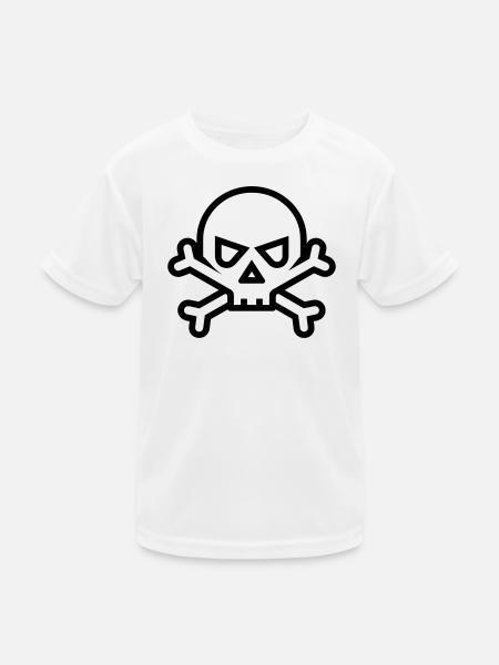Pirate Skull - Kids Functional T-Shirt - white - Front