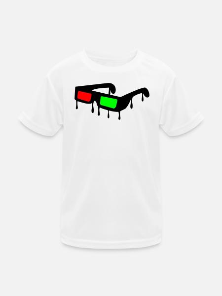 3d_brille2 - T-shirt sport Enfant - blanc - Devant