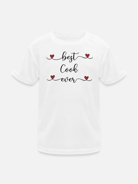 Bester Koch aller Zeiten, Herz - Kinder Funktions-T-Shirt - Weiß - Vorne