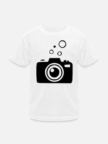 Unterwasserkamera Kamera Taucher tauchen Geschenk - Kinder Funktions-T-Shirt - Weiß - Vorne