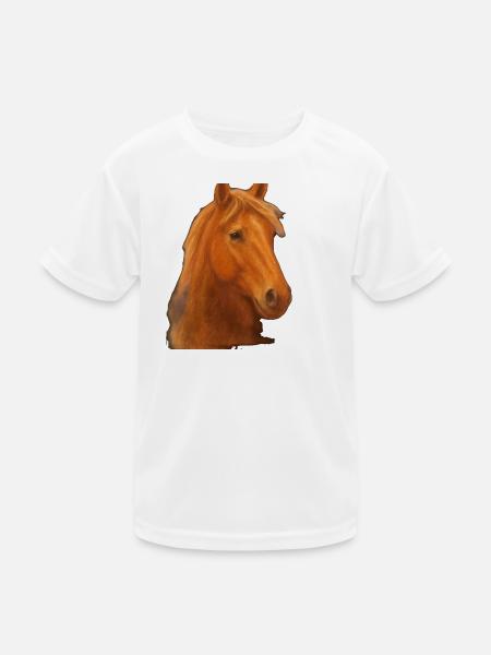Pastel Horse - Kids Functional T-Shirt - white - Front