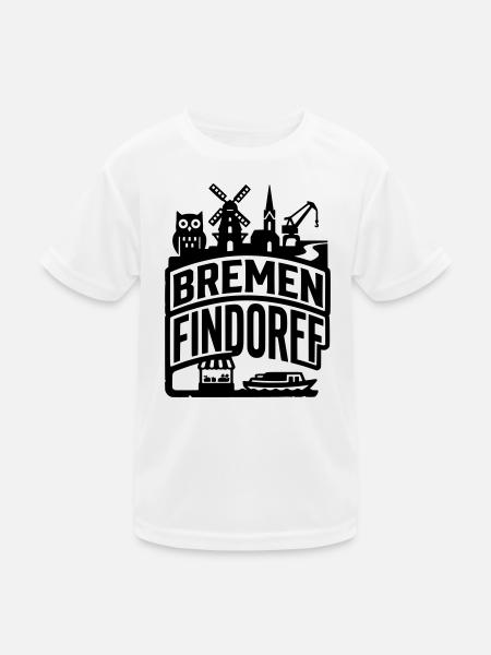 Brême Findorff – Maison & District - T-shirt sport Enfant - blanc - Devant