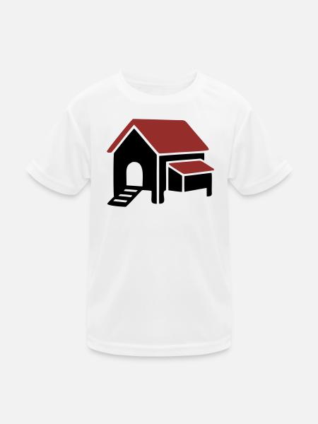 Icône de la ferme de poulaillers - T-shirt sport Enfant - blanc - Devant