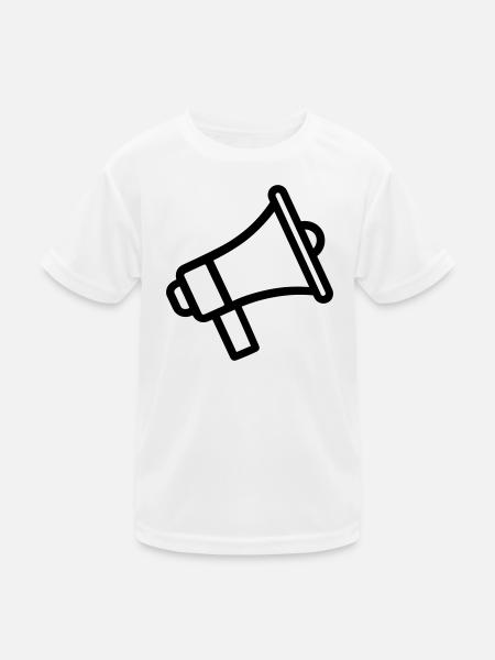 mégaphone - T-shirt sport Enfant - blanc - Devant