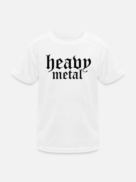 Heavy Metal Gothic Skript - Kinder Funktions-T-Shirt - Weiß - Vorne