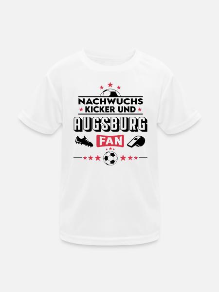 Augsburg Fußball Nachwuchs Neuzugang Baby Kinder - Kinder Funktions-T-Shirt - Weiß - Vorne