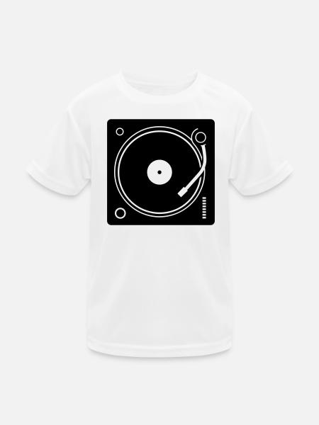 DJ turntable - Kids Functional T-Shirt - white - Front