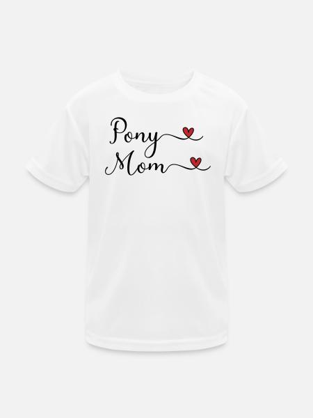 Pony Mom - Kids Functional T-Shirt - white - Front