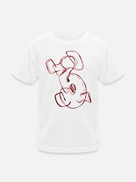 Lieblingszahl 3 Drei 3 - Kinder Funktions-T-Shirt - Weiß - Vorne
