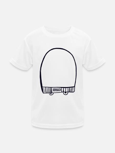 Black cap - Kids Functional T-Shirt - white - Front