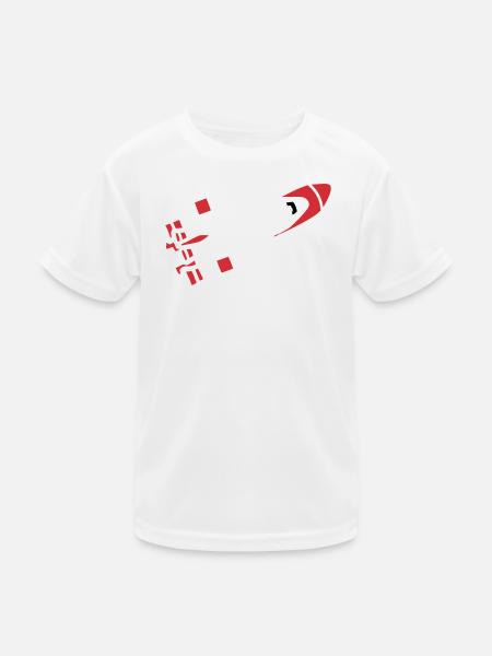 Abstract Rocket Silhouette - Kids Functional T-Shirt - white - Front