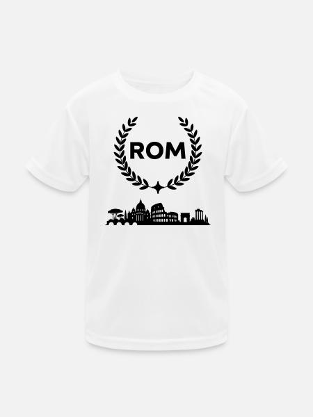 Rome Skyline - Kids Functional T-Shirt - white - Front