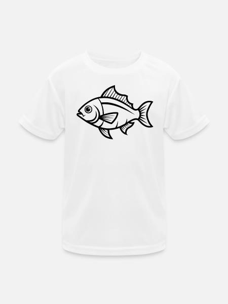 Rotschnappsfisch - Kinder Funktions-T-Shirt - Weiß - Vorne