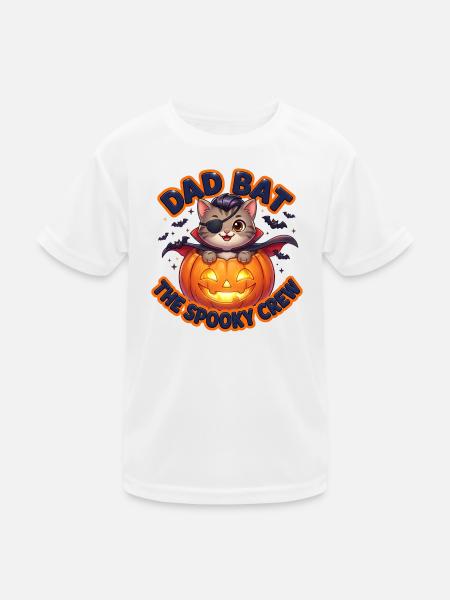 Dad Bat The Spooky Crew - Kids Functional T-Shirt - white - Front