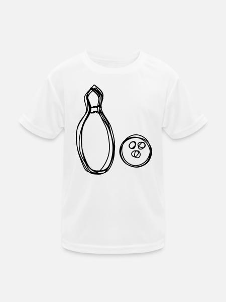 Kegel handgezeichnet - Kinder Funktions-T-Shirt - Weiß