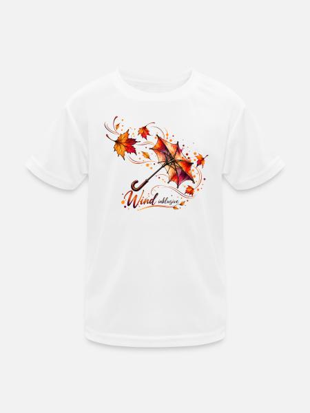 Herbstwind – Farben des Wandels - Kinder Funktions-T-Shirt - Weiß