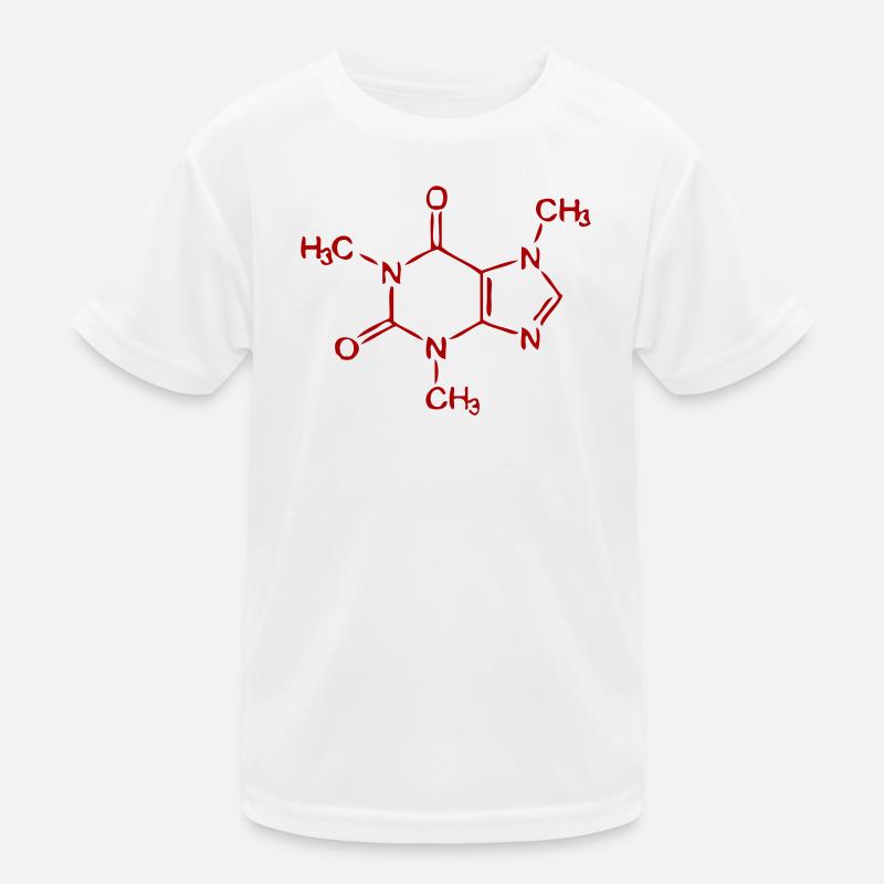 koffein - Kinder Funktions-T-Shirt - Weiß