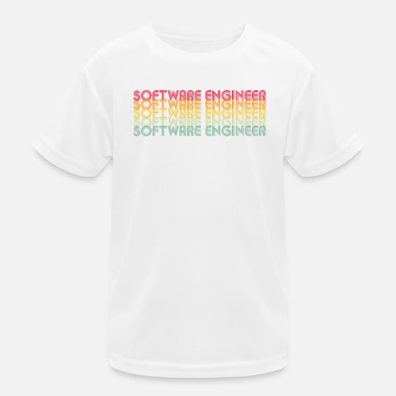 Bunte Codierungsmotivation - Kinder Funktions-T-Shirt - Weiß