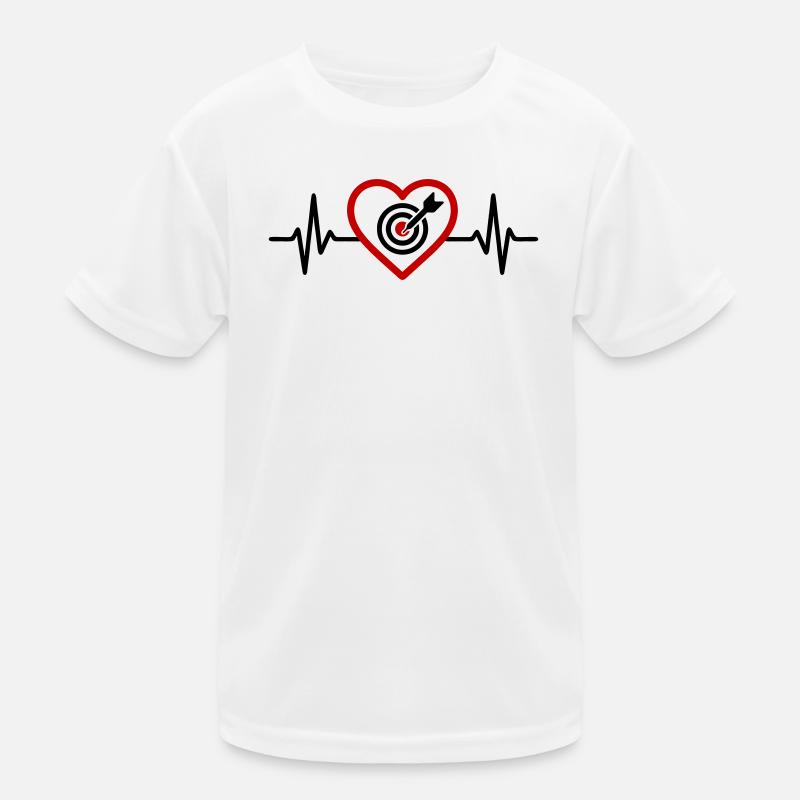 Heart Target Dartboard Kids Functional T-Shirt
