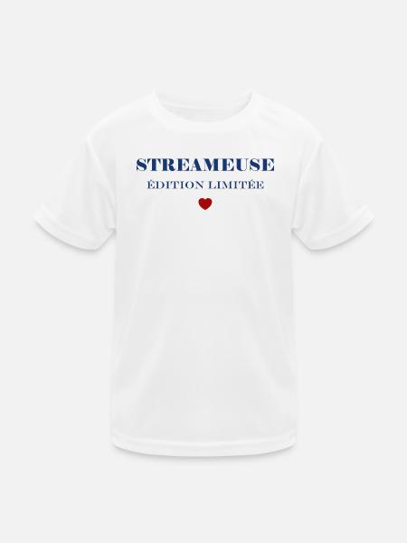 Streamer - Kids Functional T-Shirt - white - Front