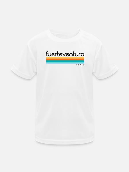Fuerteventura - Spain - Spanien - Espana - Kanaren - Kinder Funktions-T-Shirt - Weiß - Vorne