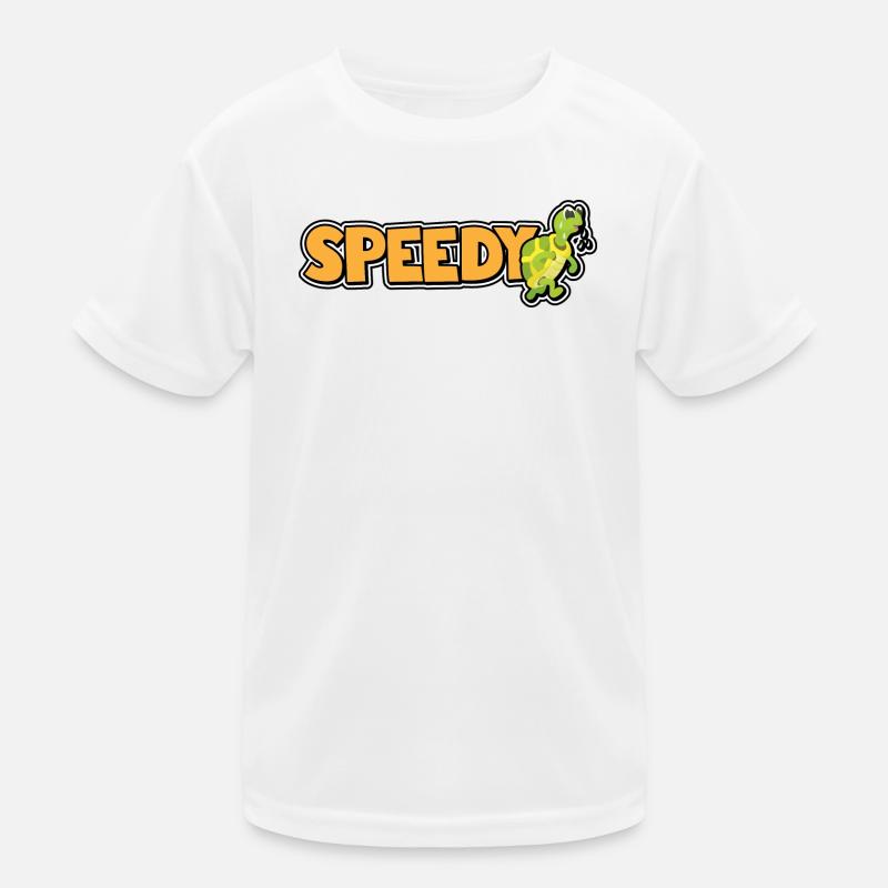 Speedy - Fast Turtle - Kids Functional T-Shirt - white