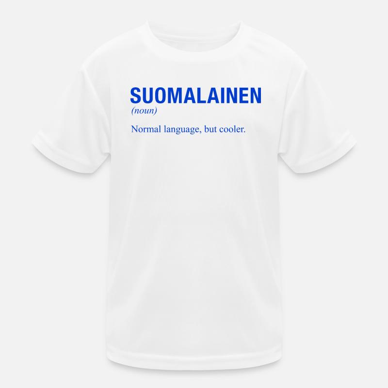 FINNISH LANGUAGE Kids Functional T-Shirt