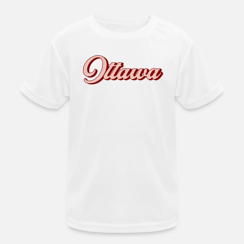 Ottawa Retro Script Kinder Funktions-T-Shirt
