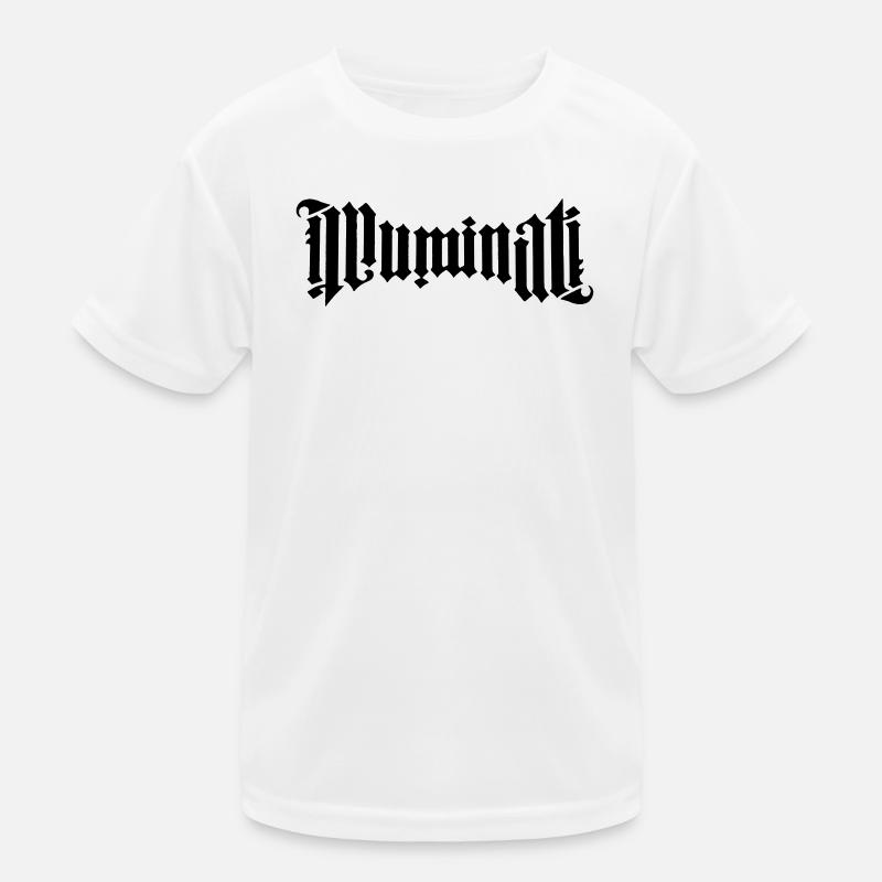 Ambigramm Illuminati - Kinder Funktions-T-Shirt - Weiß