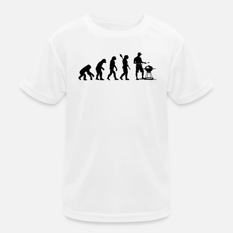 Drôle d’évolution humaine Grill Master BBQ Lover T-shirt sport Enfant
