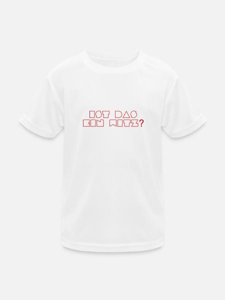ist das ein Witz? - Kinder Funktions-T-Shirt - Weiß - Vorne