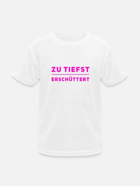 das hat mich tief getroffen - Kinder Funktions-T-Shirt - Weiß - Vorne