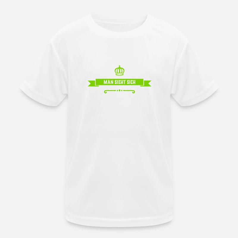 bye bye - Kinder Funktions-T-Shirt - Weiß