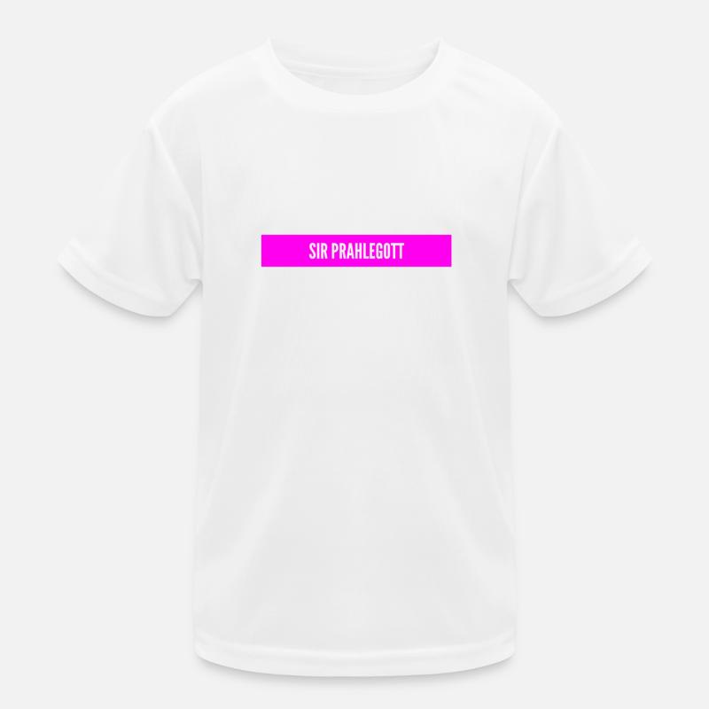 vor dir steht Sir Prahlegott Kinder Funktions-T-Shirt