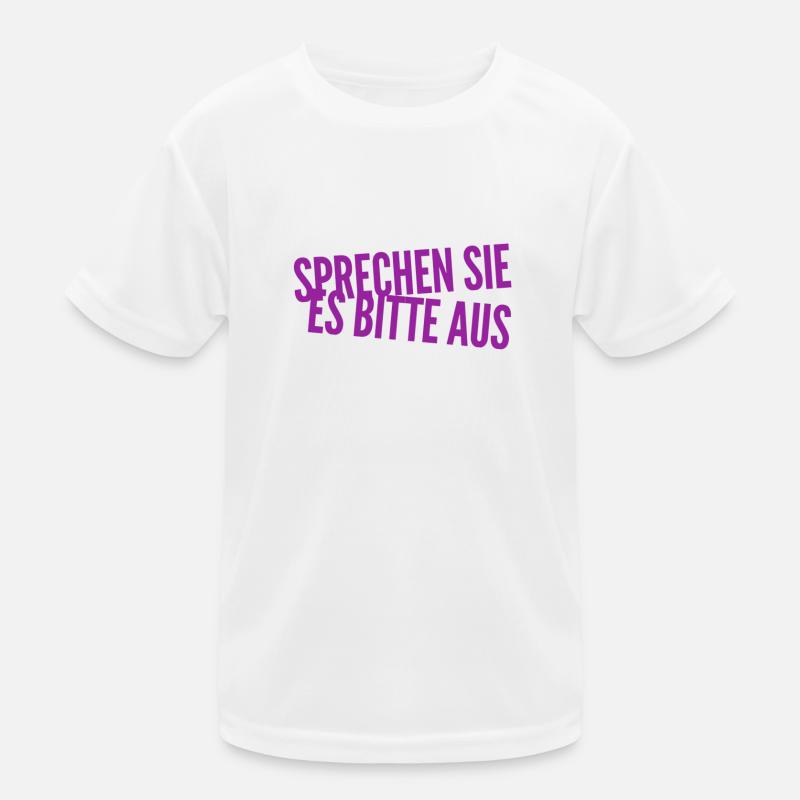 reden sie bitte laut Kinder Funktions-T-Shirt