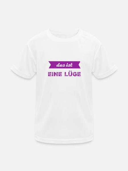 Lügen sind blöd - Kinder Funktions-T-Shirt - Weiß - Vorne